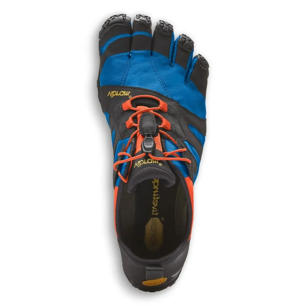 Vibram V-Trail 2.0 Mens Mega Grip Five Fingers Barefoot Feel Shoes Trainers - Blue/Orange