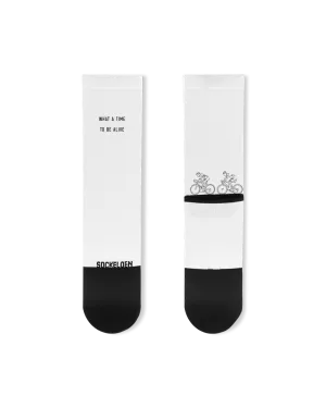 What a Time Printed Cycling Socks