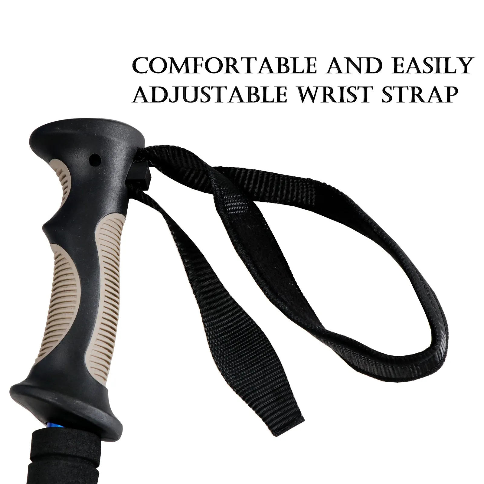 ZENY™ Portable Trekking Poles 2 Pack Lightweight Aluminum Hiking Walking Trail Poles Walking Sticks with Anti-Shock Mechanism and Ergonomic Grips,Length Adjustable from 25.5'' Up to 53'',1 Pair